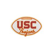 USC Trojans Football Shaped Sticker